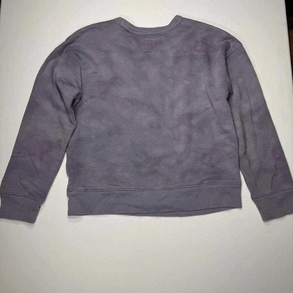 Gap Kids Crewneck Sweatshirt Gray Purple Fleece Pullover Logo Size M 8